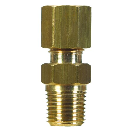 Jmf Company 1/2 in. Compression X 3/8 in. D Male Brass Connector 4338315